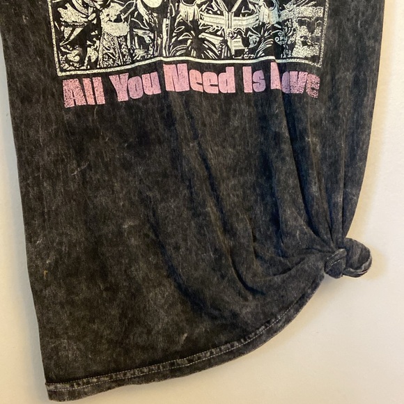 ⭐️ The Beatles All You Need is Love T-Shirt Tee Mens Medium Acid Wash - Picture 5 of 8